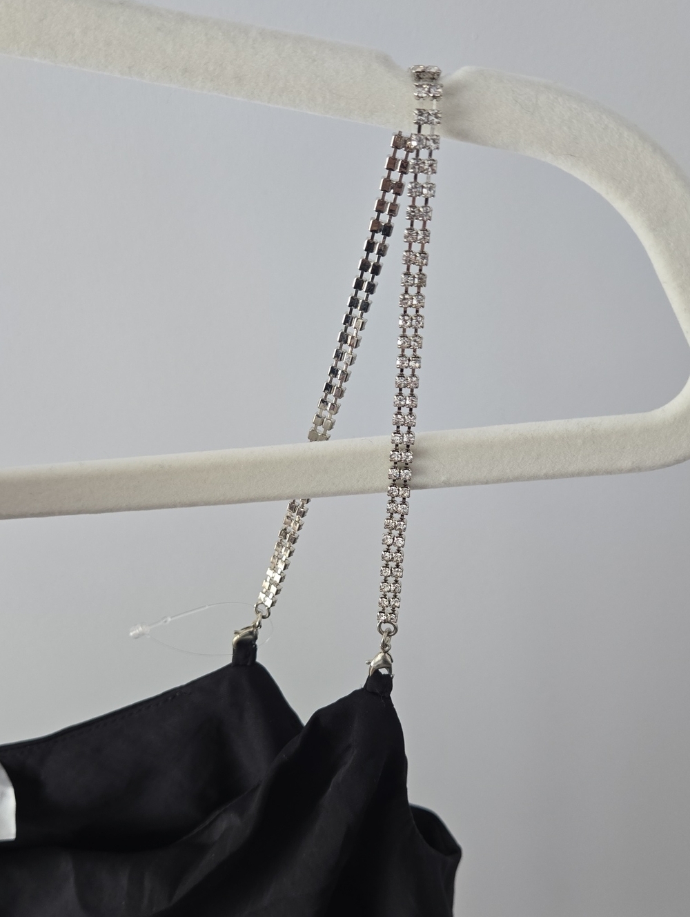 H&M Black Tank Top With Rhinestone Straps - Picture 3 of 4